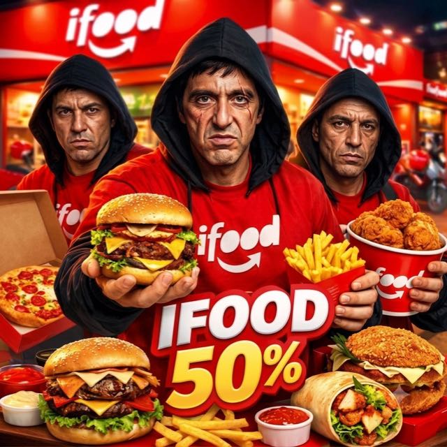 ⠀ 🍔🍟IFOOD 50% || CLIENTES SÓ PAGA APÓS PEDIDO APROVADO EM ANDAMENTO || 🍔🍟